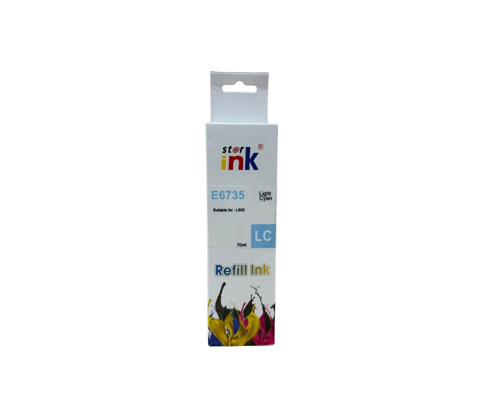 TINTA EPSON T673 - 70 ML - LIGHT CYAN - STYLUS PHOTO L800 L810 - BBOX-T673-LCY - BBOX-STARINK