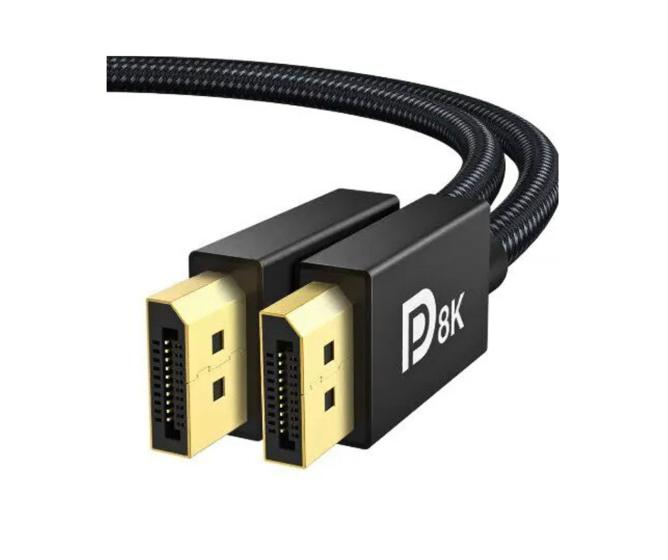 CABLE DISPLAYPORT - M A M - 2 MTS - 2.0 - 8K 60HZ - 4K 144HZ - HDR - 80GBPS - 06-08K-2M - INT.CO 
