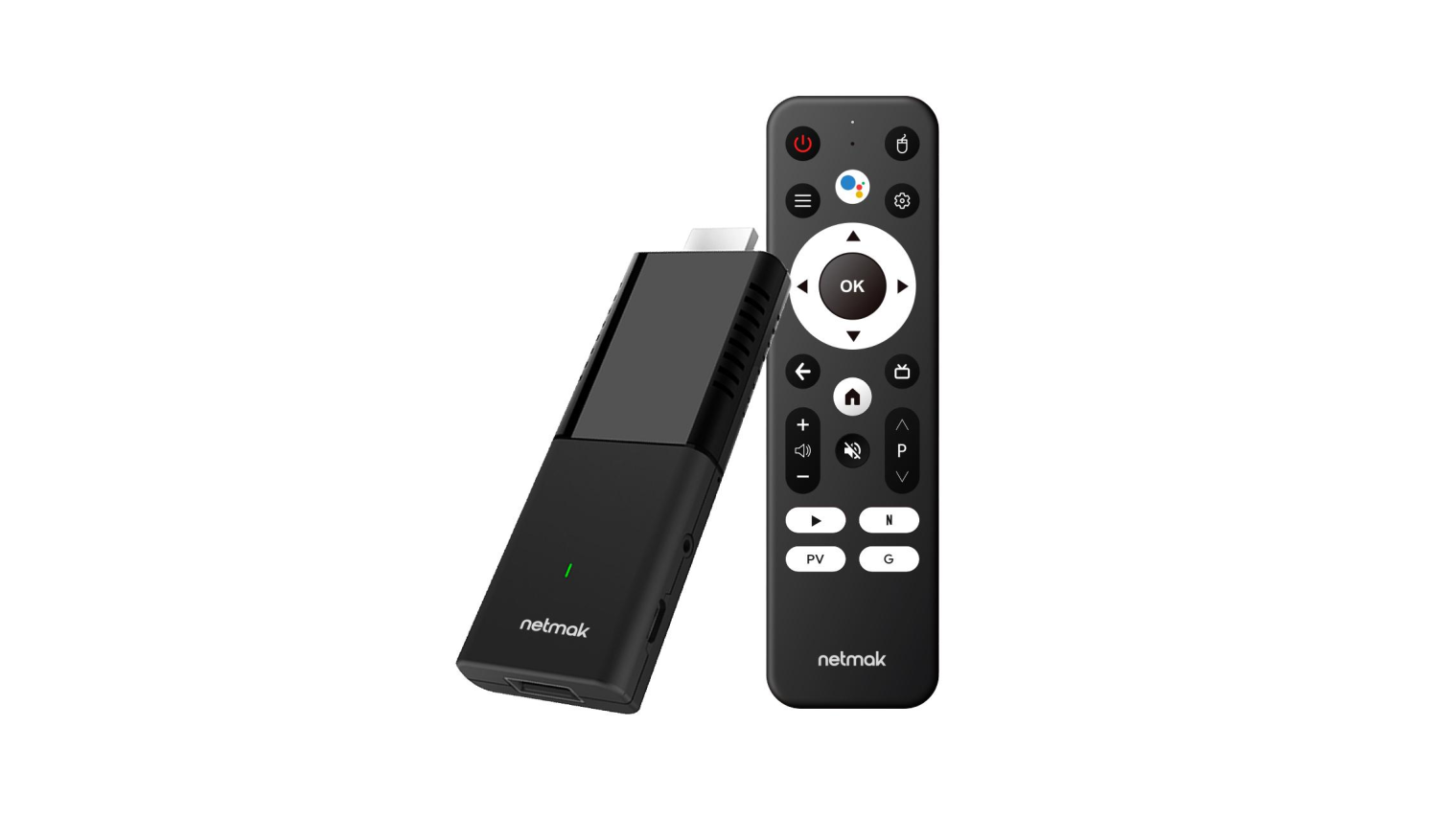 SMART TV BOX - MAGIS TV - 4K - 2GB RAM - 16GB ROM - WIFI - CONTROL REMOTO - NM-STICK - NETMAK